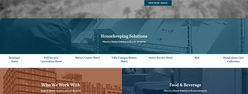 Custom Trustdyx website design for Hostar International home page in Solon, OH
