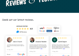 Image showing Cohlab Digital Marketing reviews page, with reviews gathered from Google, Facebook, Yelp, Thumbtack, and offline reviews.
