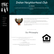 Custom Trustdyx website design for Indian Neighborhood Club home page in Minneapolis, MN
