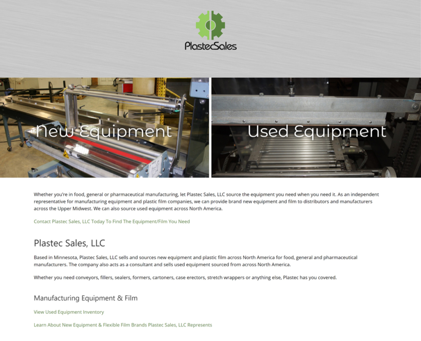 Custom Trustdyx website design for Plastec Sales, LLC home page in Bloomington, MN
