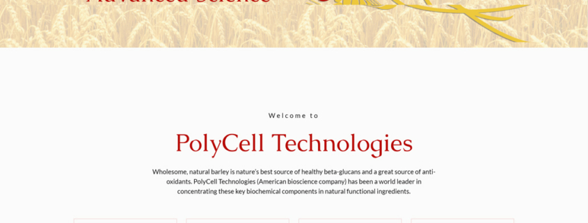 Custom Trustdyx website design for Poly-Cell Technologies home page in Bagley, MN