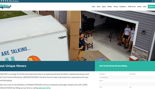 Unique Movers homepage