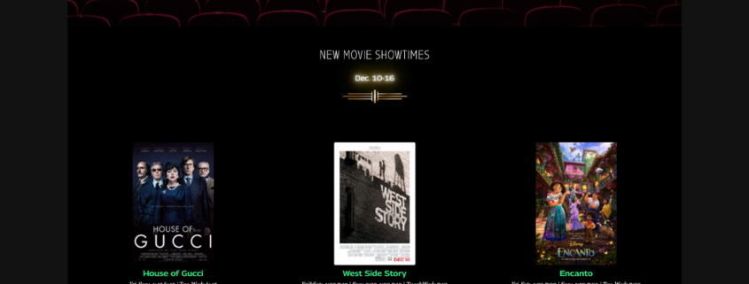 Custom WordPress website design for Main Street Theatre home page in Sauk Centre, MN