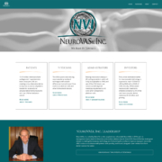 Custom Trustdyx website design for NeuroVASx home page in Excelsior, MN