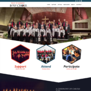 Custom WP website design for Saint Johns Boys Choir home page in Collegeville, MN