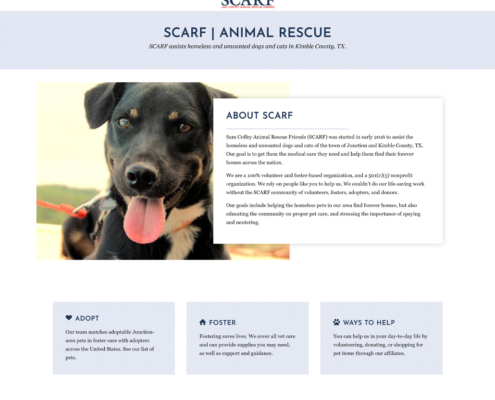 SCARF Website redesign