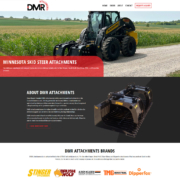 Custom WordPress website design for DMR Attachments home page in Richmond, MN